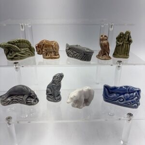 Vtg 9 Pcs Red Rose Tea Wades England Mixed Ocean Sea Life & Animals Figures Rare